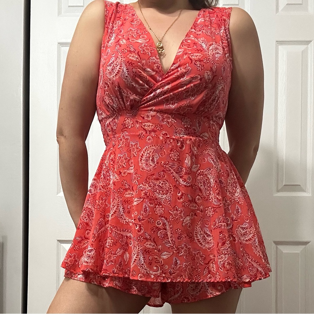 Women's Red Romper / short